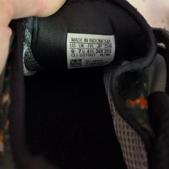 Adidas Sneakers - Black, Green, and Orange - Picture 6 of 7